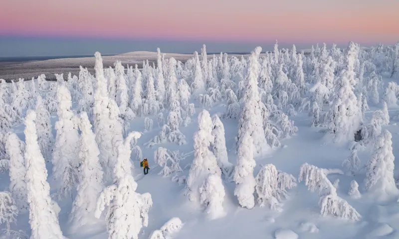 Luminen tunturimaisema Salla