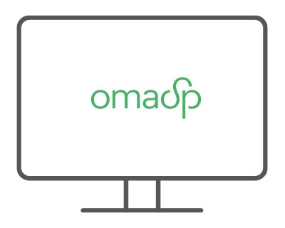 OmaSp logo tietokoneella.